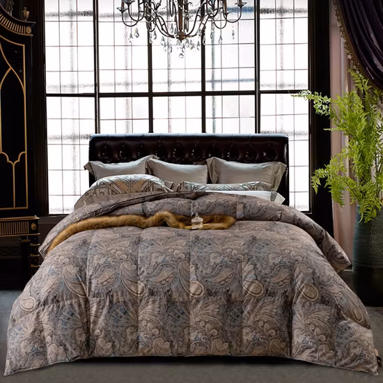 Manufacturer Luxury Duck Down Quilt, Wholesale Duck Feather Quilt Insert, Premium Quality Home Bed Down Quilt, Custom Printed Design Down Quilt